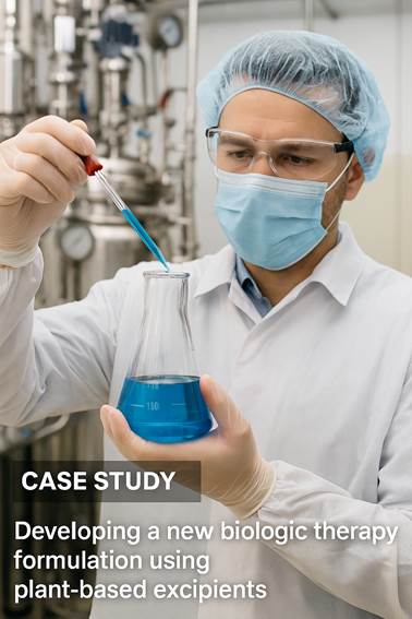 A person in a lab coat and mask pouring blue liquid into a beaker
AI-generated content may be incorrect.