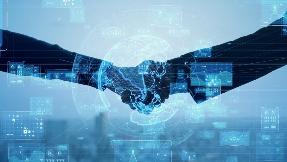 Global communication network concept. Worldwide business. Human resources.