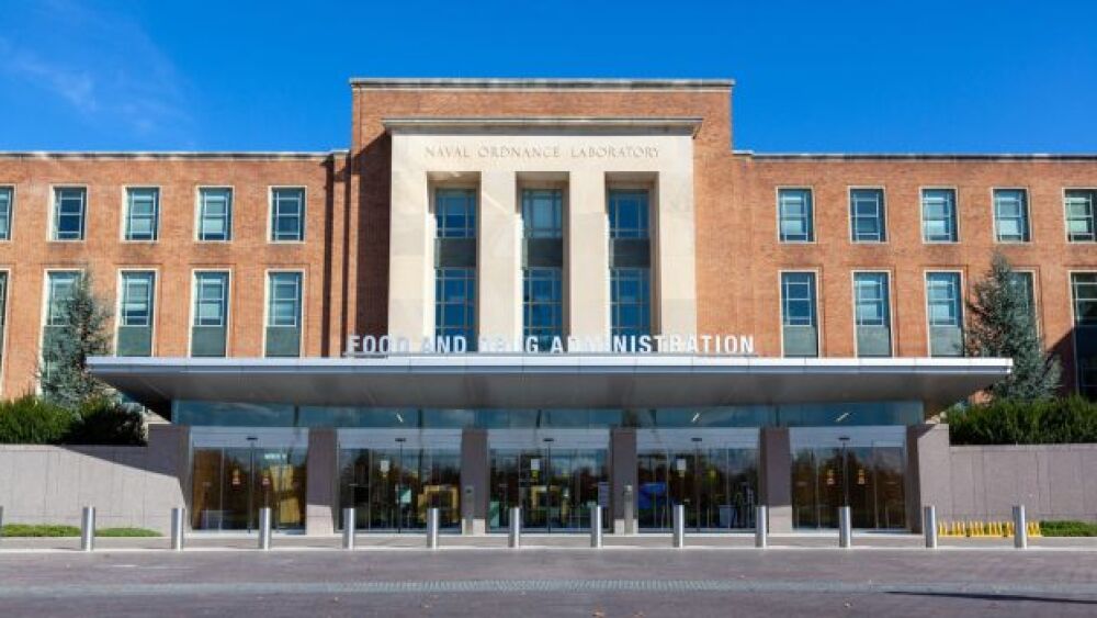 Pictured: The front entrance to the FDA headquarters/iStock, Grandbrothers