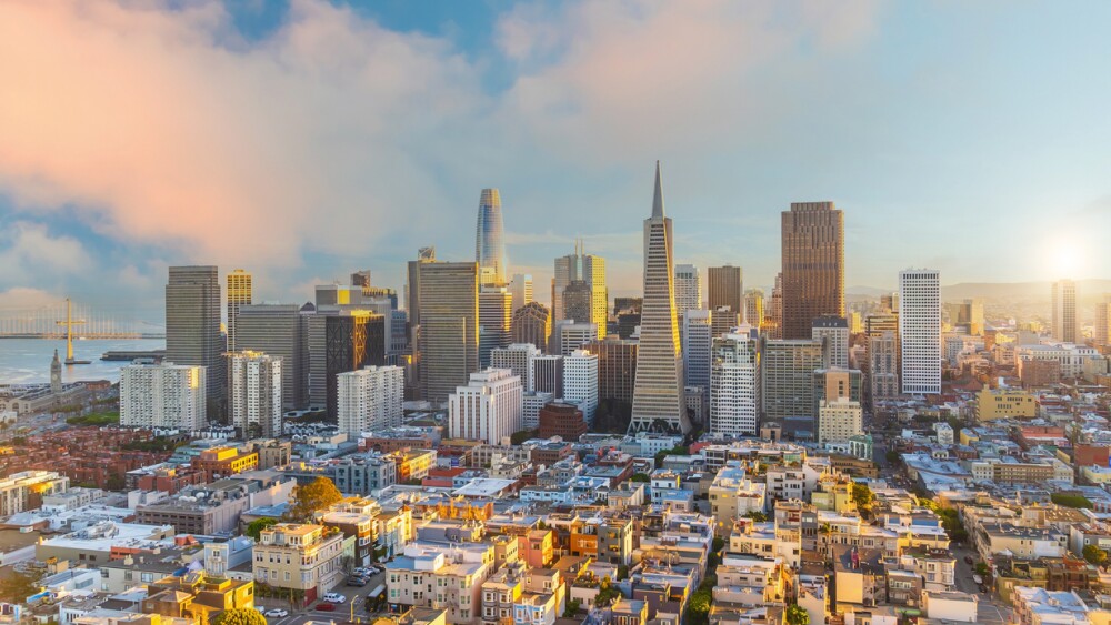 Scenic view of downtown San Francisco California USA