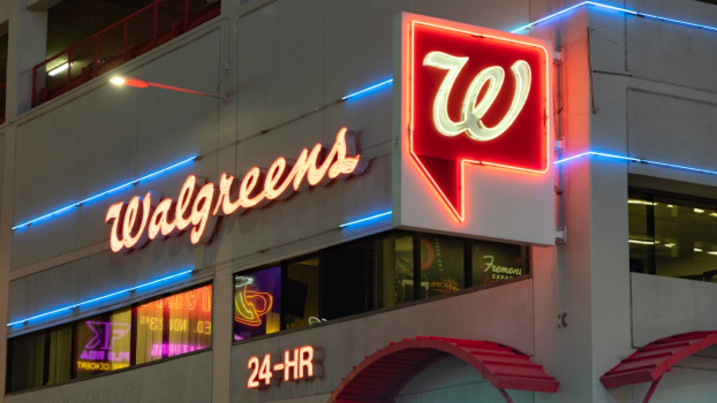 Pictured: A Walgreens in Las Vegas on the night of