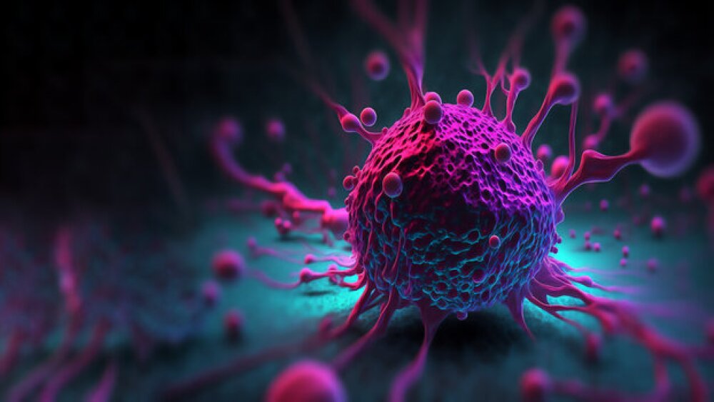 Pictured: 3D illustration of a tumor and its microenvironment