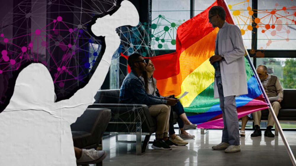 LGBTQIA-friendly clinical trial and data collage