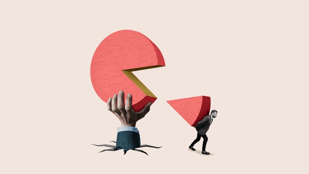 Concept of market share. stock photo