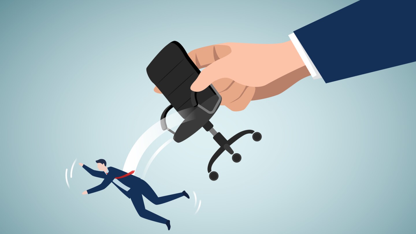 Illustration of employee being laid off