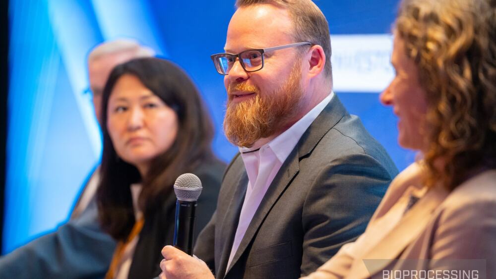 From left to right: Nagisa Sakurai, senior investment manager, Astellas Pharma - Astellas Venture Management; Mike Walker, executive director - life sciences supply chain, Microsoft; Sarah Glaven, principal assistant director, biotechnology and biomanufacturing, White House Office of Science and Technology Policy.