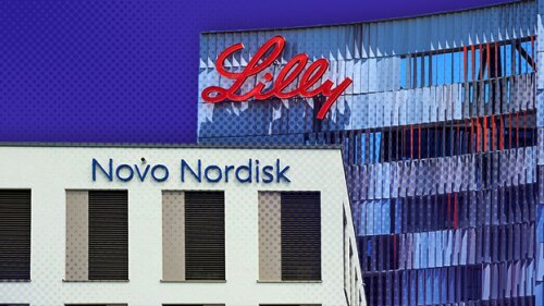 Novo Nordisk and Eli Lilly buildings