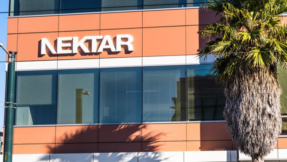 Pictured: Nektar signage at its headquarters in Ca