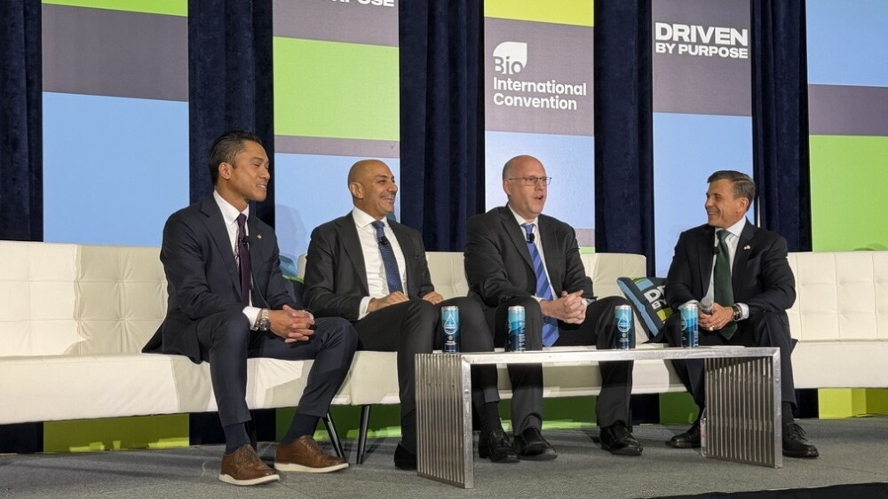 From left to right: Lowell Zeta, acting chief of staff and deputy commissioner; Karim Mikhail, acting CBER director; Michael Davis, acting CDER director; John Crowley, president and CEO of BIO