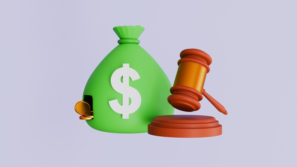 Court Filed Bankruptcy 3d illustration