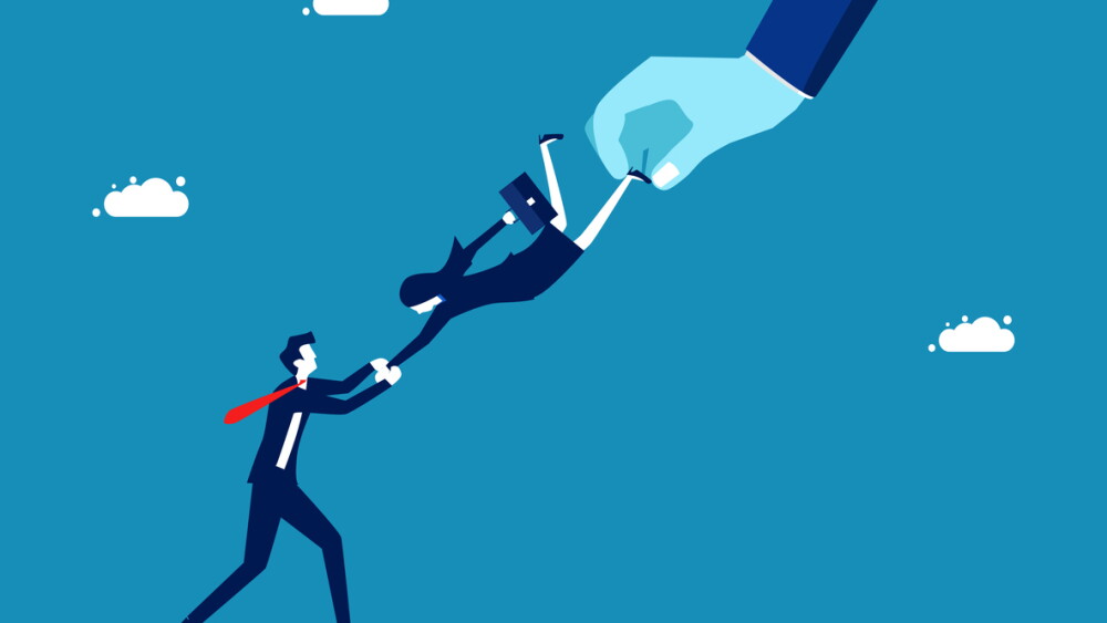 Illustration showing competition for recruiting skilled applicants