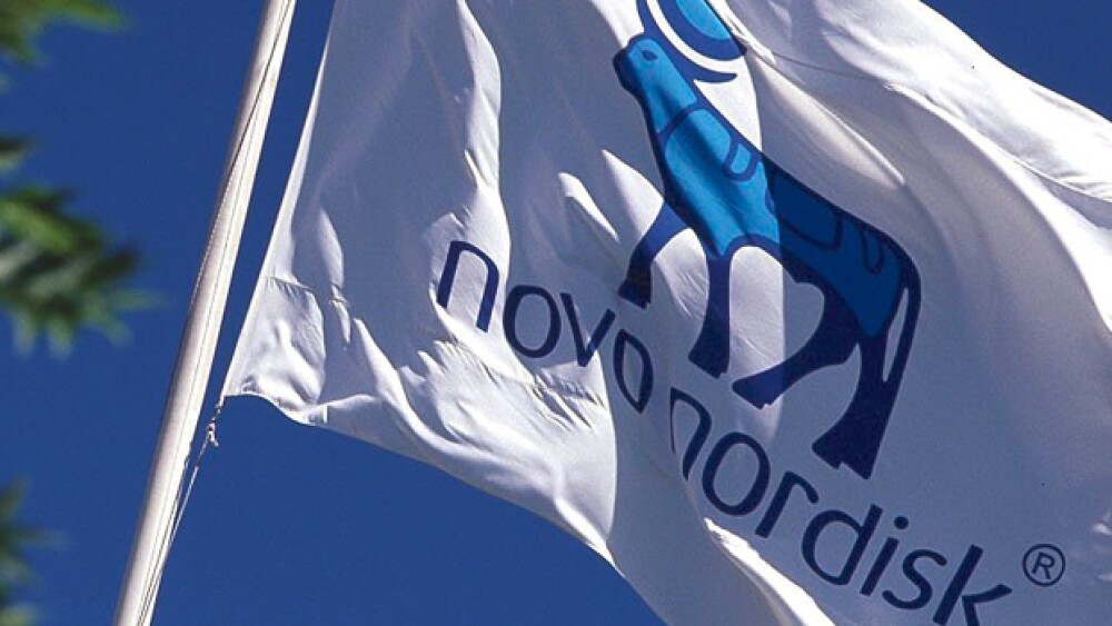 A Novo Nordisk flag flies in the wind/Courtesy jor