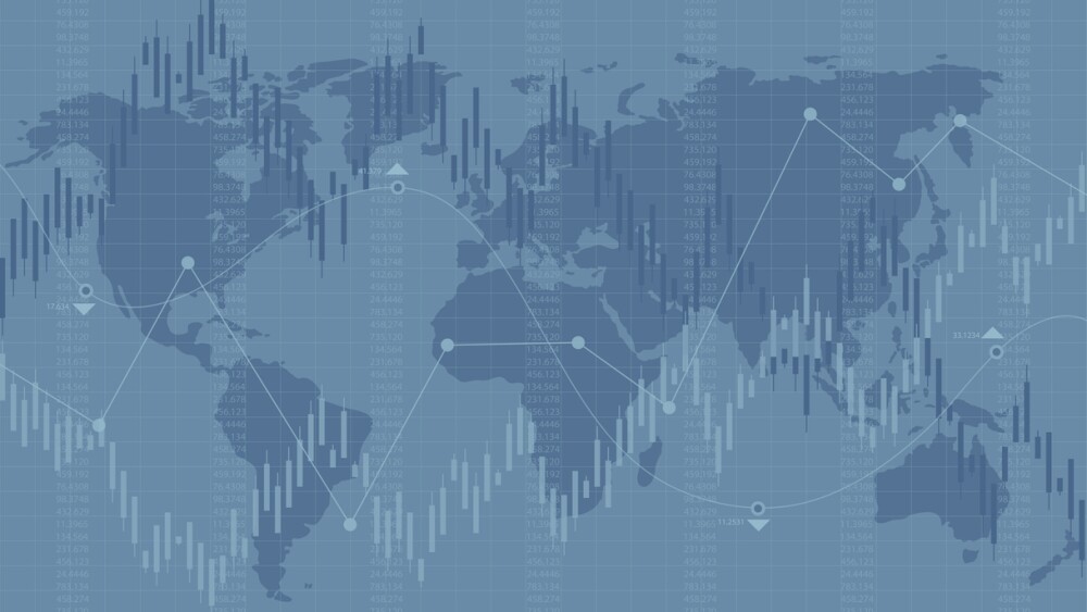 Abstract financial chart with stock graph market.Vector illustration