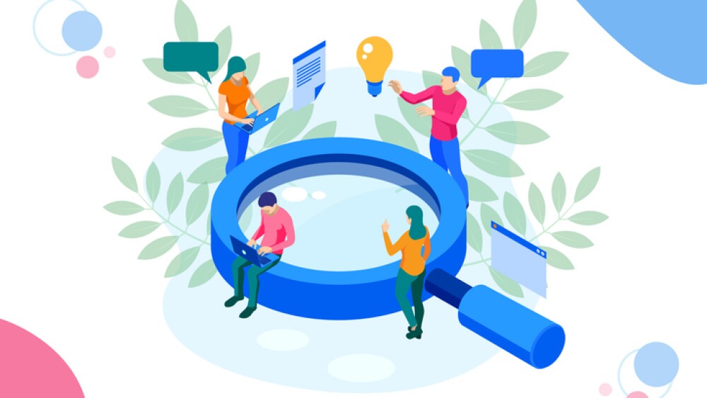 Isometric Digital marketing strategy web banner concept. Analysis data cloud and Investment landing page. Media Technology