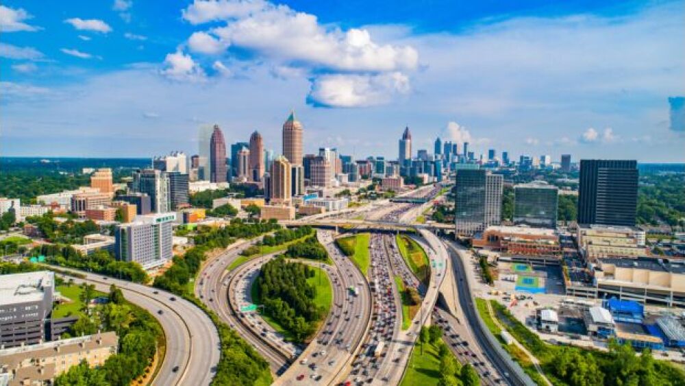 Pictured: Skyline of Atlanta