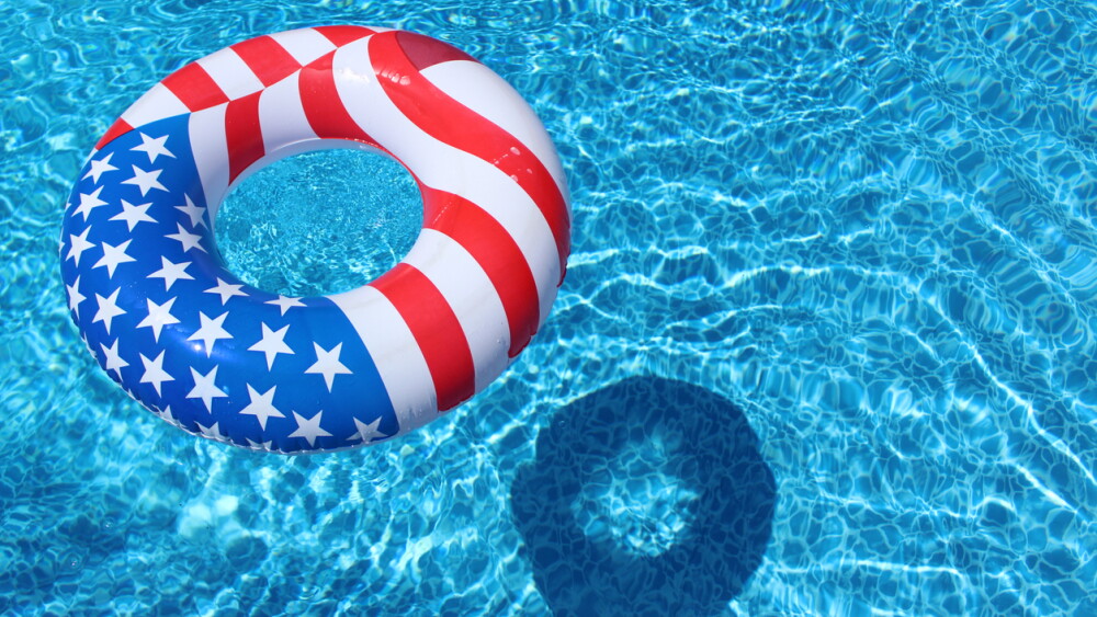 usa flag pool float