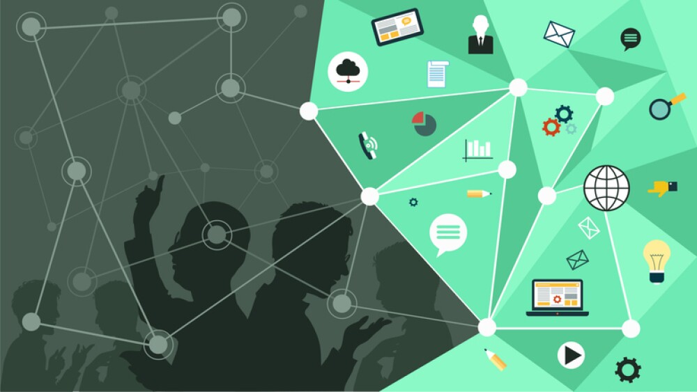 Vector. Modern backgrounds. Mind Map Team - Illustration