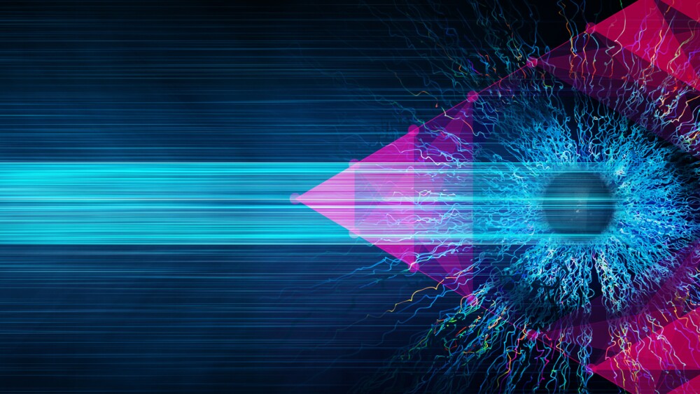 Abstract eye background. Vision concept. 3D Rendering