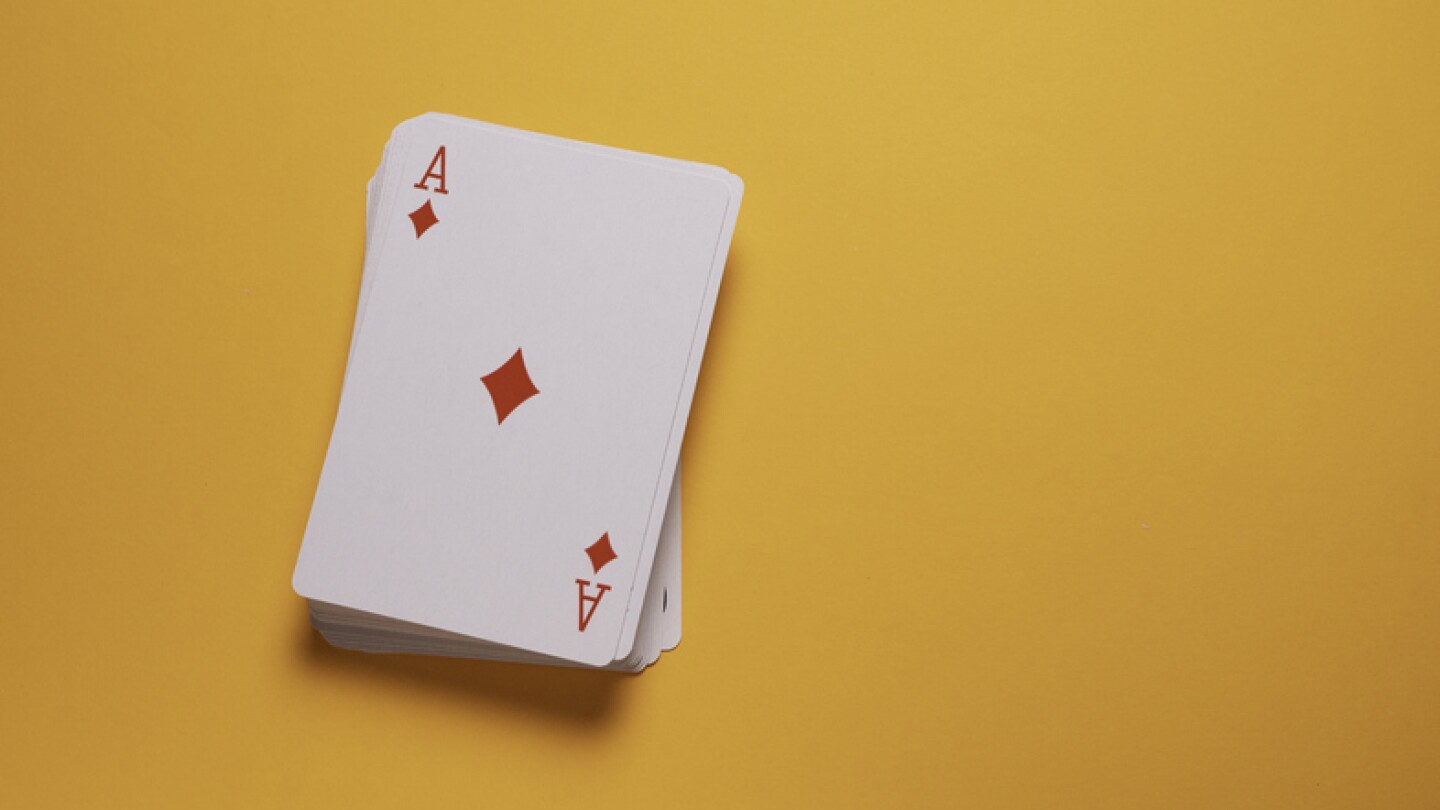 Close up of set of a playing cards