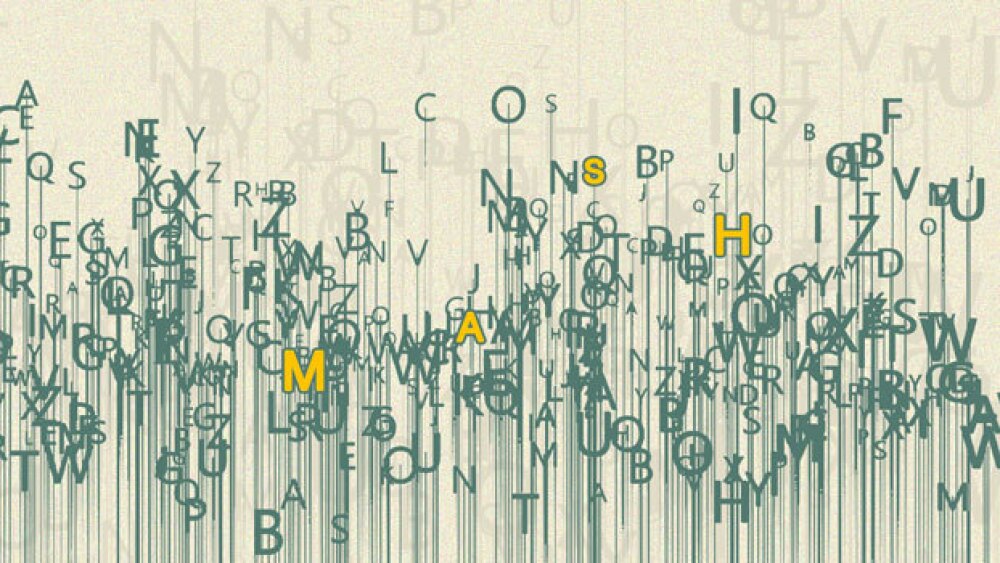 Pictured: Illustration of alphabetical letters ris