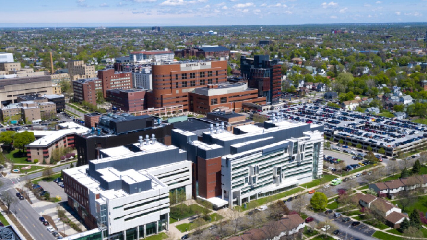 An aerial view of the Roswell Park Comprehensive C