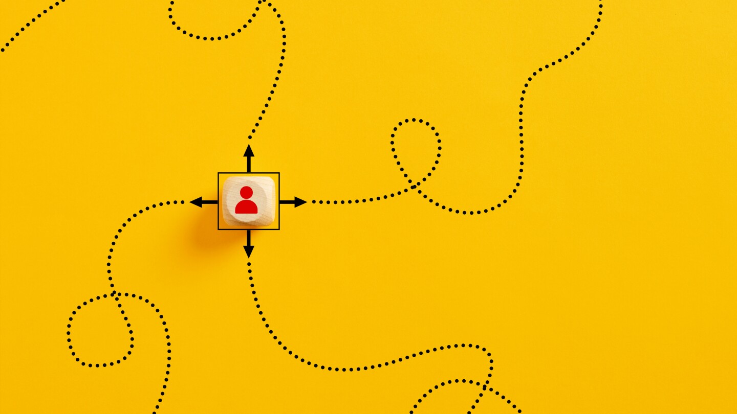 Choosing the right path to follow. Decision making in business. Right decisions and way to success. Alternative options to take action.