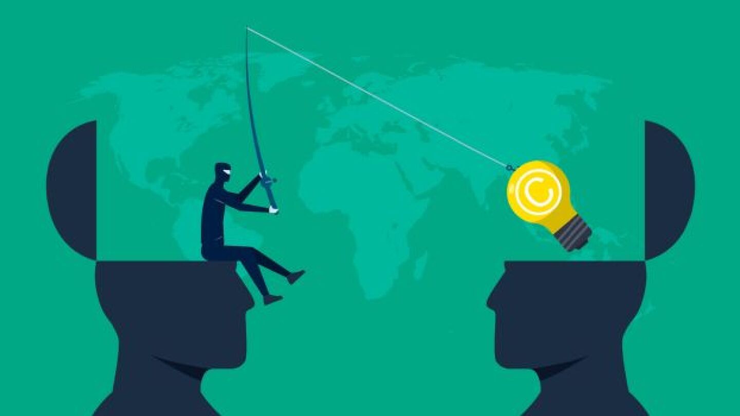 Pictured: Someone attempts to steal intellectual property