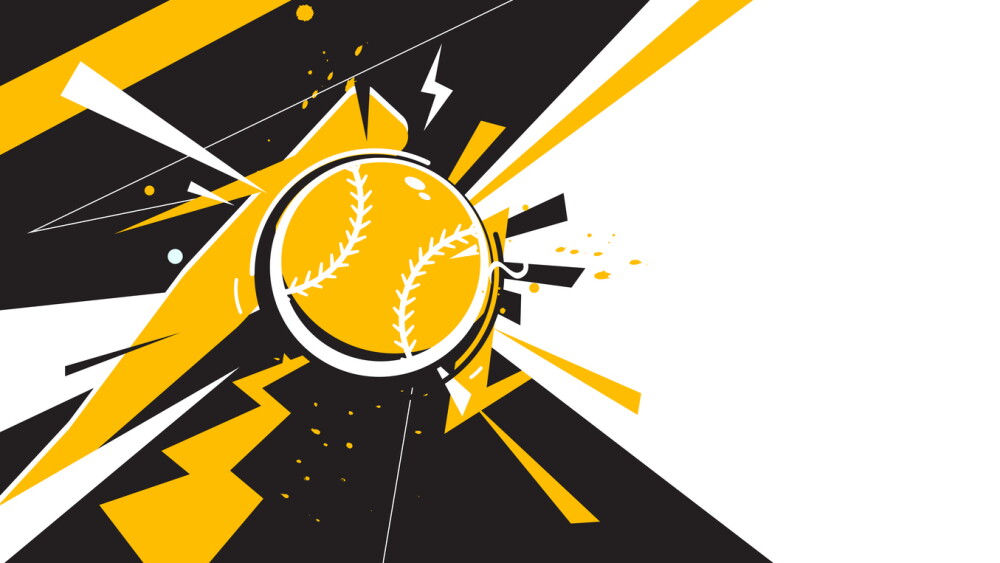 Baseball background design. Vector illustration of sports concept