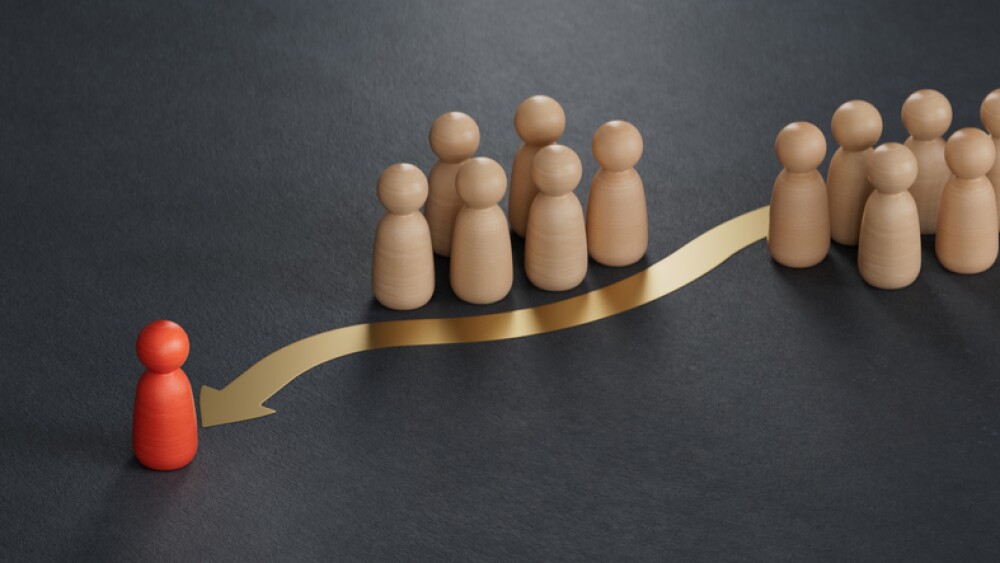 RED pawn beating competition. 3D illustration. economic status and social achievement.3D rendering on black background.