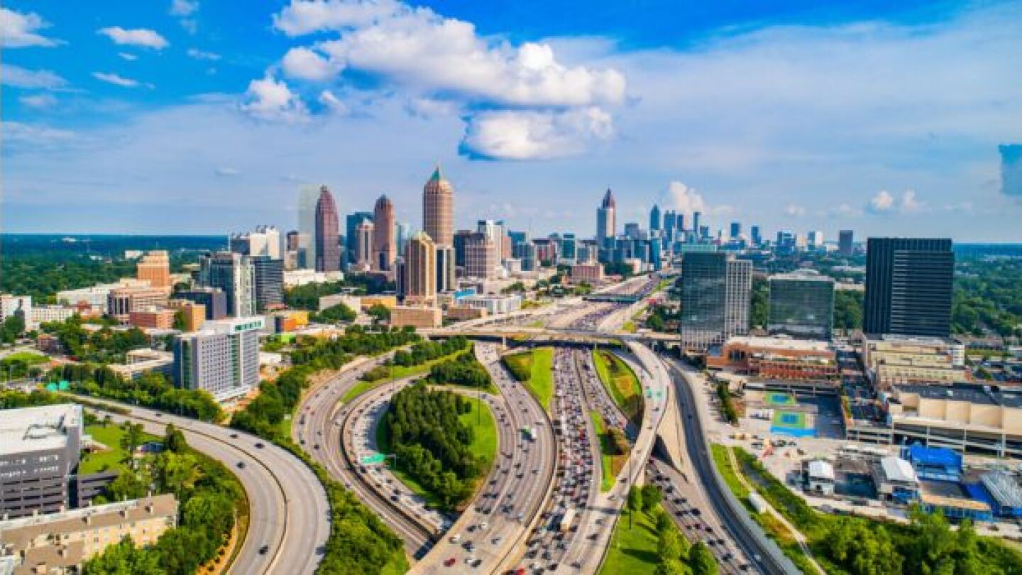 Pictured: Skyline of Atlanta