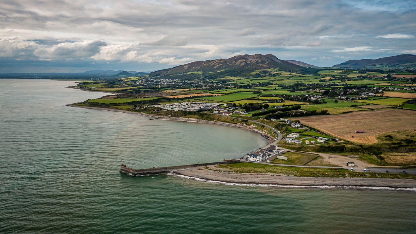 Aerial view of Gyles Quay, Dundalk, Louth, Ireland