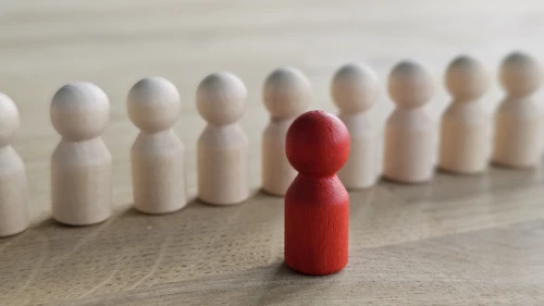 One red lottery winner or rare disease, multi-level personification, power, reverse search, secret sample, special spy, close-up. Company leader