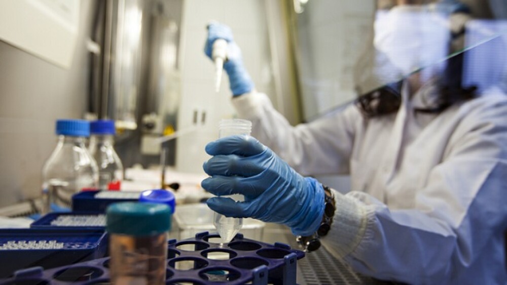young doctor researches in lab
