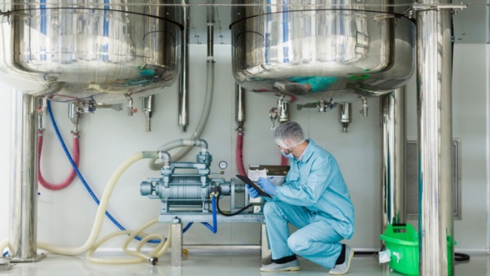 Pictured: Scientist in a biomanufacturing laborato