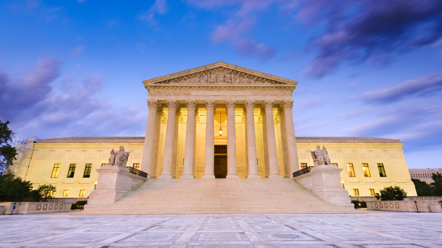 United States Supreme Court Building in Washington DC, USA.