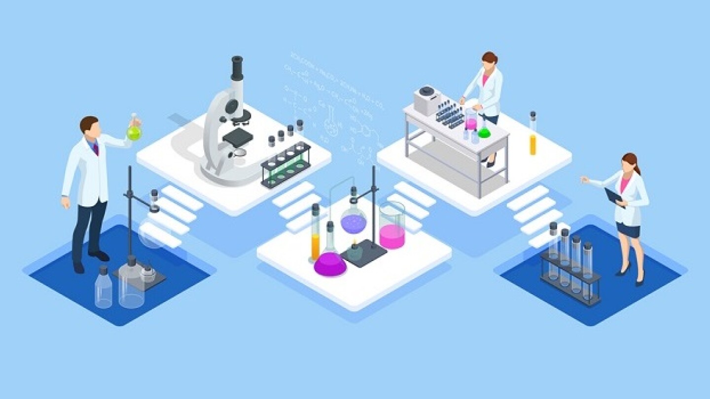 Pictured: An illustration of scientists at work at