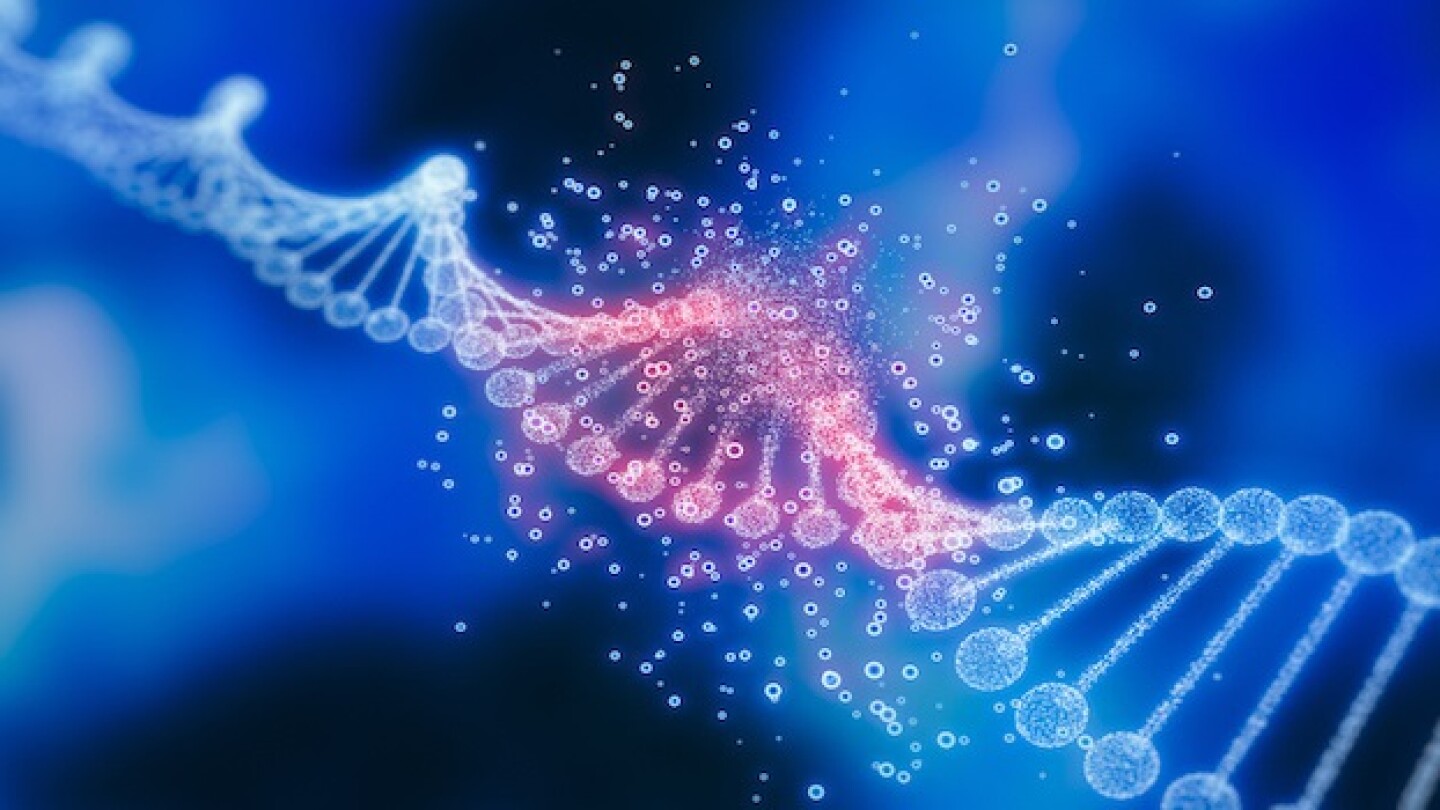 Pictured: 3D illustration of a DNA double-helix