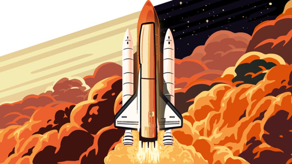 A rocket rapidly approaches its destination/Nicole