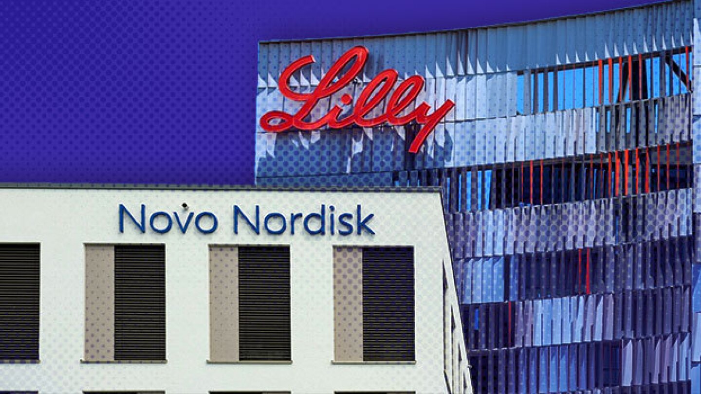 Novo Nordisk and Eli Lilly buildings