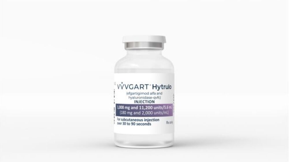 Pictured: Vyvgart Hytrulo Bottle/argenx