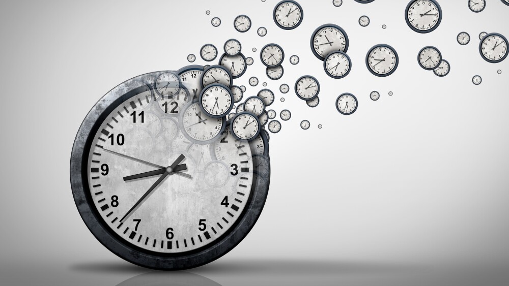Biospace - Six Startups Changing The Way We Age 1 Business time plan concept and planning corporate or personal schedule or wasting minutes as a group of timepieces or clocks coming out of a large clock as a 3D illustration.