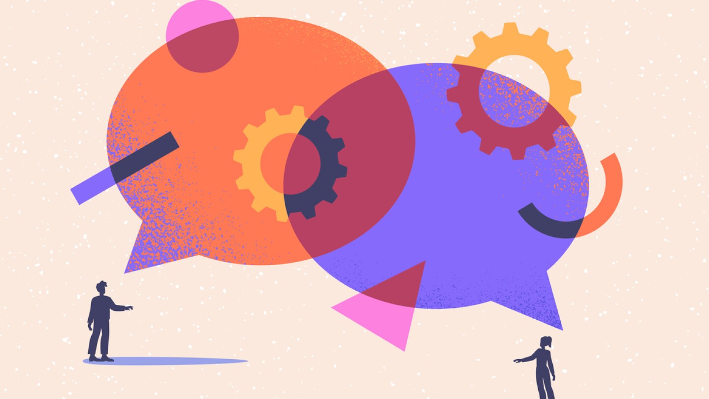 Business teamwork. Collaboration of entrepreneurs to achieve success. Partners communicate with each other and discuss cooperation. Cartoon flat vector illustration isolated on light background