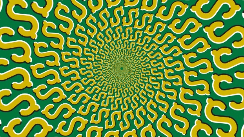 Pictured: An illustration showing yellow dollar si