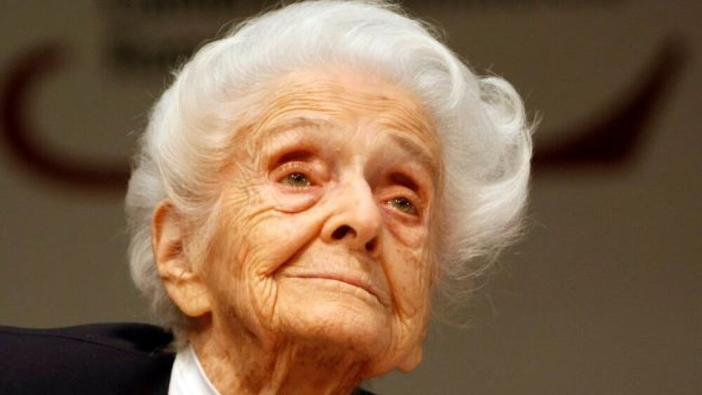 Rita Levi-Montalcini, winner of the 1986 Nobel Pri