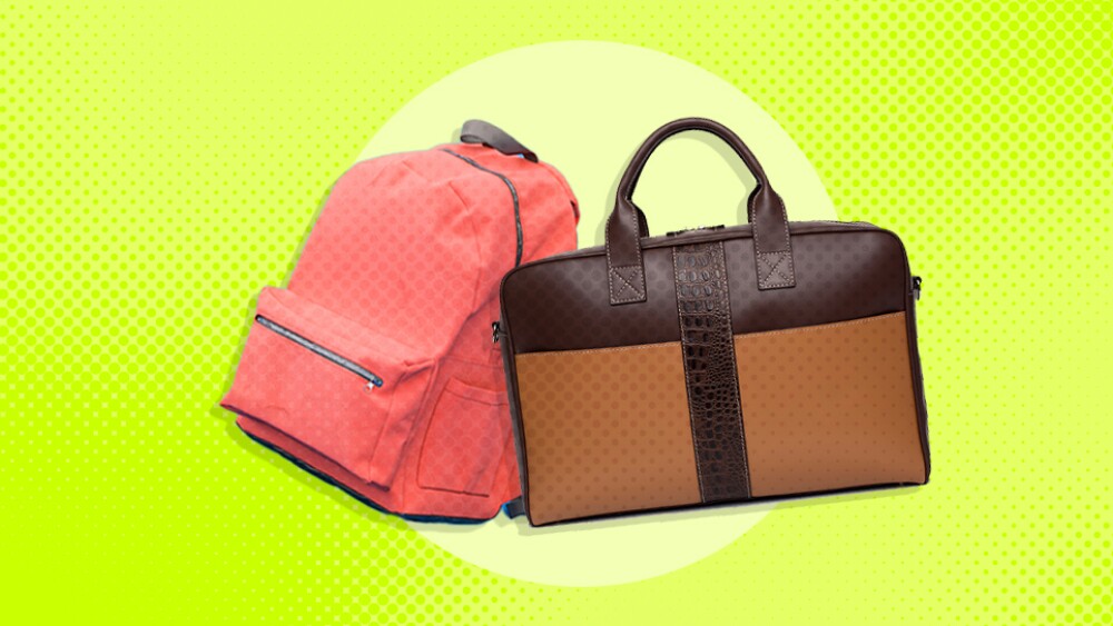 Illustration of backpack and briefcase