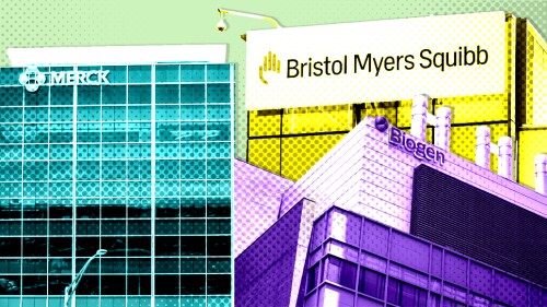 exteriors of Merck, Biogen and BMS