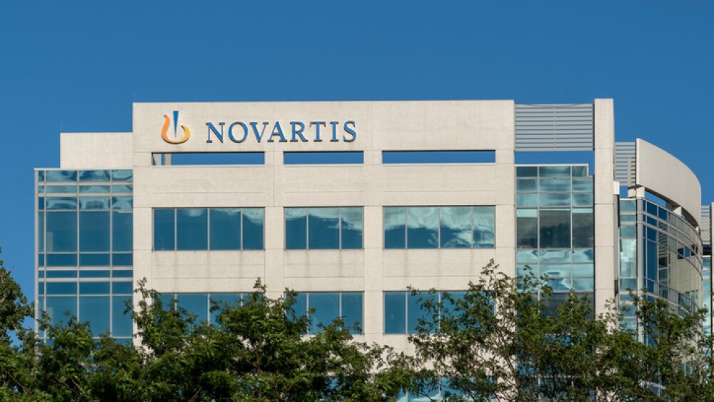 Dorval, Quebec, Canada - September 3, 2021: Novartis Pharmaceuticals Canada Inc. head office building in Dorval, Quebec, Canada. Novartis is a global healthcare company based in Switzerland.