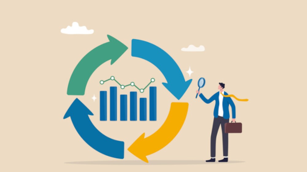 Pictured: Illustration of an economic cycle/iStock