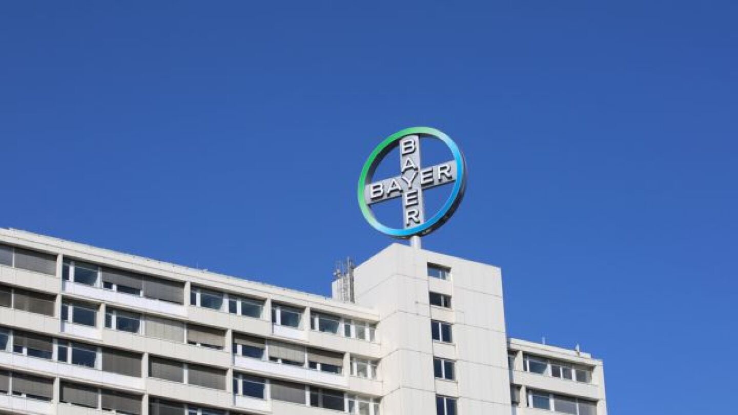 Pictured: Bayer's global pharmaceuticals headquarters in Germany