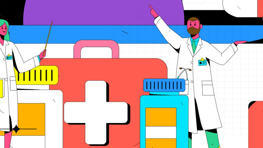 Medical characters fighting the epidemic flat vector concept operation hand drawn illustration